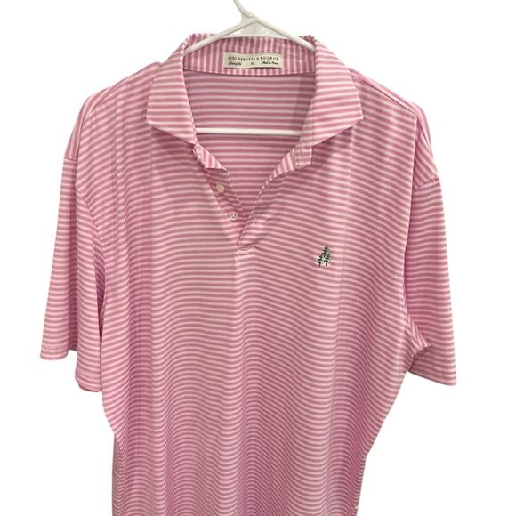 Holderness & Bourne The Maxwell Striped Pink & White VP Golf Polo XL - Picture 5 of 5